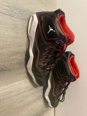 Nike Kids Black and Red Jordan Basketball Sneakers